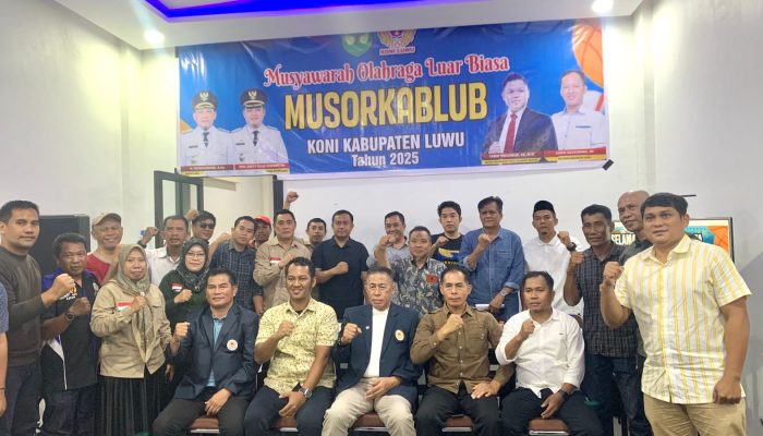 Musorkablub KONI Luwu, Suryanto Terpilih Jadi Ketua Periode 2025 – 2029