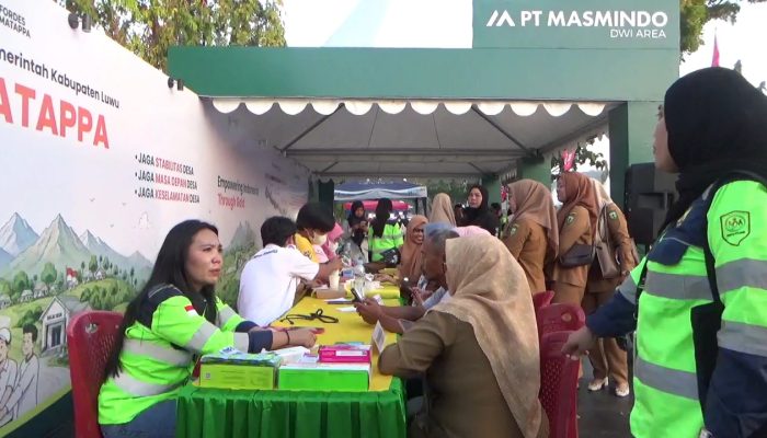 Ratusan Warga Manfaatkan Layanan Kesehatan Gratis PT Masmindo di Expo HUT Luwu