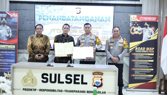 Perkuat Pengaman dan  Penegakan Hukum, MDA dan POLDA Sulawesi Selatan Tandatangani MoU