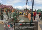 Koramil Padang Sappa Gandeng Mahasiswa Uncok, Jumat Bersih Sambut MTQ Kabupaten